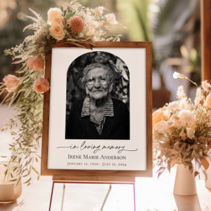 Affiche Hommage photo commémoratif ou funéraire dans nos c