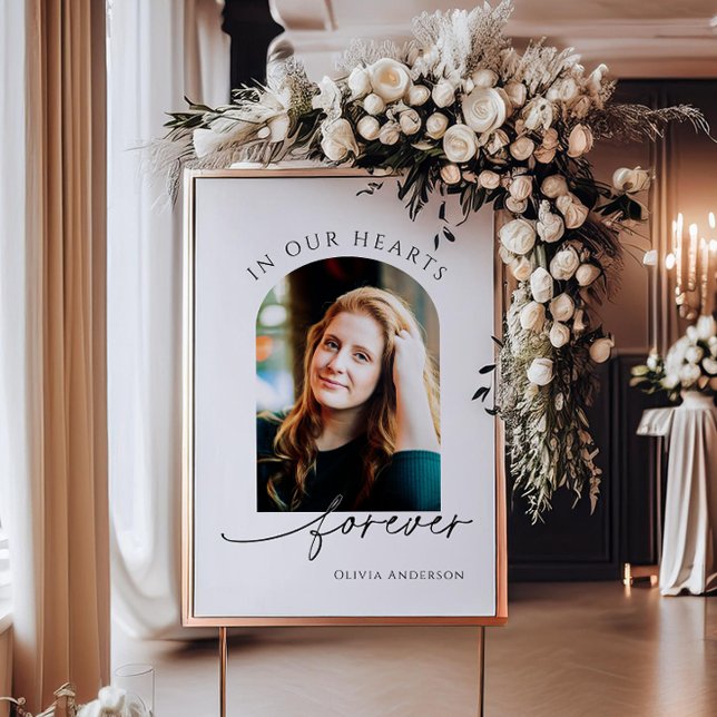 Affiche Hommage photo commémoratif ou funéraire dans nos c (Créateur téléchargé)