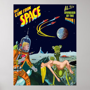 Affiche Hommage Retro Science Fiction
