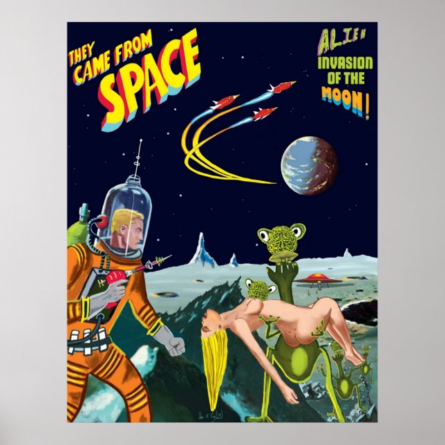 Affiche Hommage Retro Science Fiction (Devant)