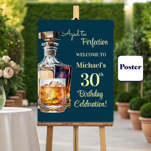 Affiche Homme 30 ans, Whisky Anniversaire Vieilli à la Per
