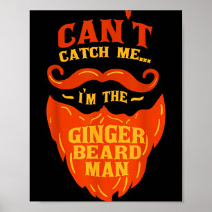 Affiche Homme à barbe rousse - Citation drôle d'hommes bar