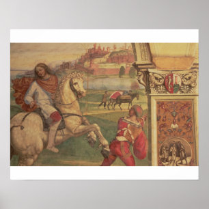 Affiche Homme à cheval, de la Vie de Saint Benoît (f