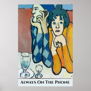 Affiche Homme Abstrait sur le téléphone portable, modifier