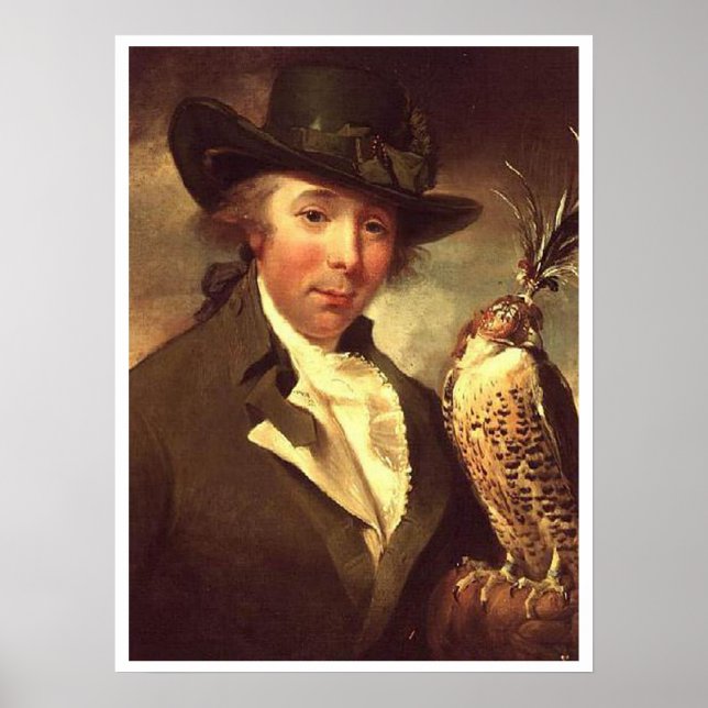 Affiche Homme avec Falcon (Devant)