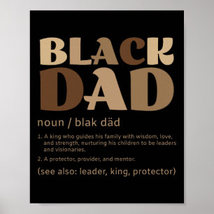 Affiche Homme Black Papa Melanin Définition Africain Améri