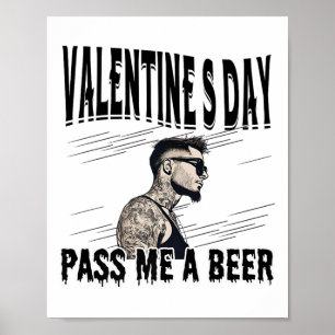 Affiche Homme célibataire tatoué pour la Saint Valentin