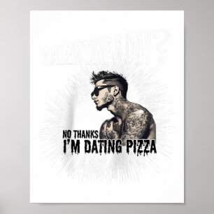 Affiche Homme célibataire tatoué pour la Saint Valentin