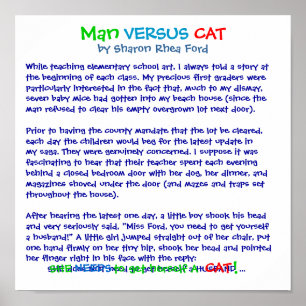 Affiche Homme contre chat par SRF