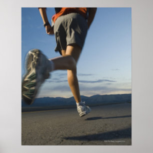 Affiche Homme dans le fonctionnement de vitesse sportive