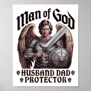 Affiche Homme De Dieu Mari Papa Christian Jésus Béni Da