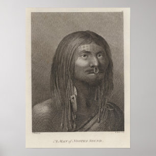 Affiche Homme de Nootka, Colombie-Britannique
