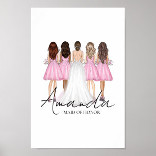 Affiche Homme D'Honneur Personnalisé Nom Personnalisé Wall