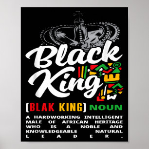 Affiche Homme du roi noir Mois de l'histoire des Noirs