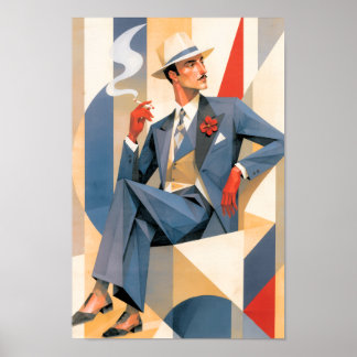 Affiche Homme élégant 1925