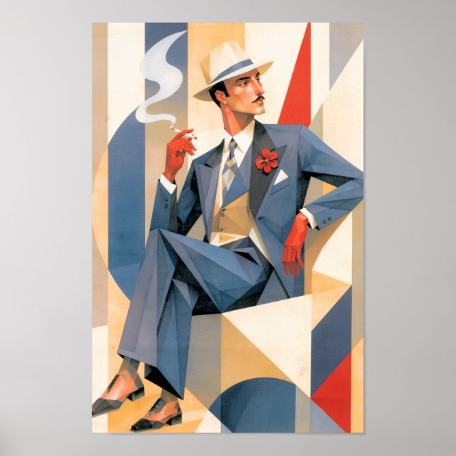 Affiche Homme élégant 1925 (Devant)