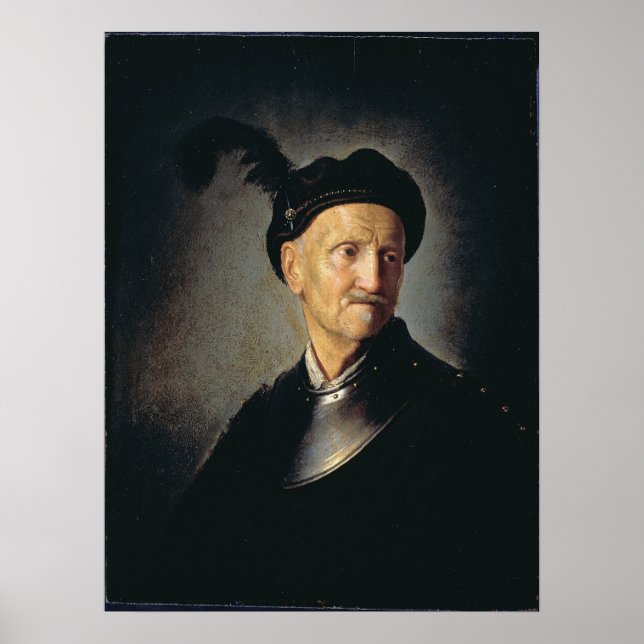 Affiche Homme en Armor - Rembrandt - c1632 (Devant)