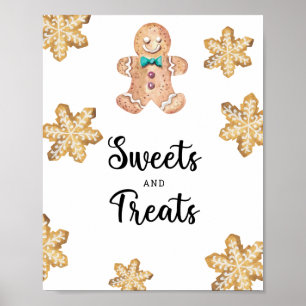 Affiche Homme en pain d'épices - Baby shower douceurs et f