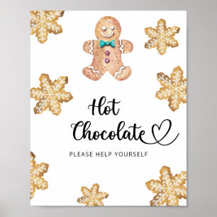 Affiche Homme en pain d'épices - Bar à chocolat chaud