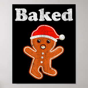 Affiche Homme en pain d'épices drôle Biscuit cuit Cuisine