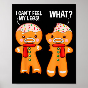 Affiche Homme en pain d'épices drôle Pain d'épices Noël X