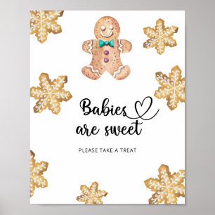 Affiche Homme en pain d'épices - les bébés sont doux