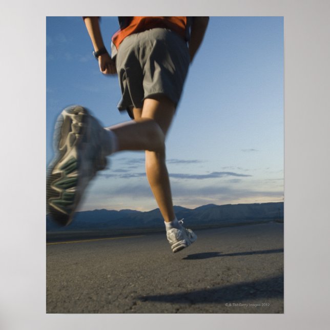 Affiche Homme en tenue de course sportive (Devant)