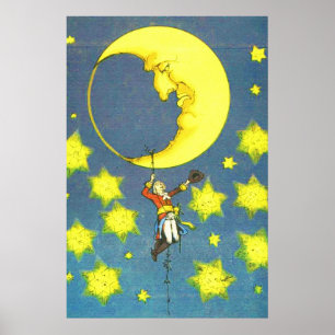 Affiche Homme et la lune