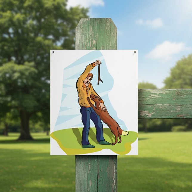Affiche Homme et son chien (Créateur téléchargé)
