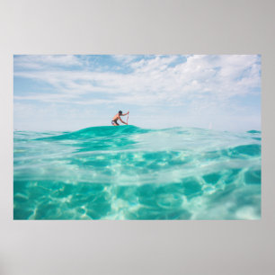 Affiche Homme faisant du surf
