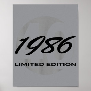 Affiche Homme Femme 40 Ans Anniversaire 40 Ans 1986 Cadeau