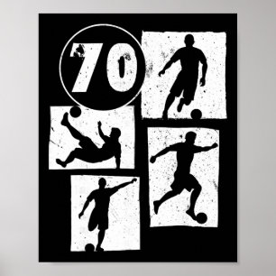 Affiche Homme Femme 70 Ans Footballeur Footll 70 Ans