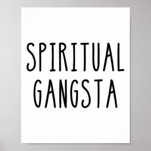 Affiche Homme Femme Yogi Drôle Yoga Spirituel Gangsta
