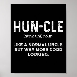 Affiche Homme Funny Uncle Chemise. Hun-cle bon oncle à l'a
