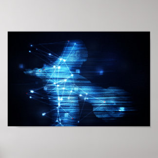 Affiche Homme high-tech