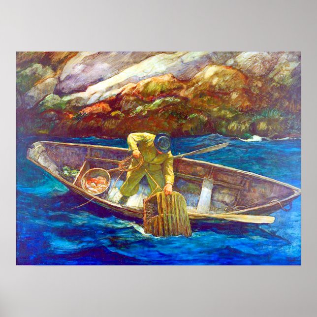 Affiche Homme homard de Deep Cove N. C. Wyeth ca. 1938 (Devant)