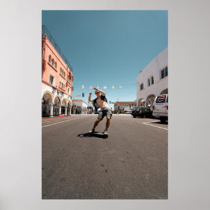 Affiche Homme jouant au skateboard