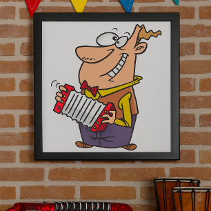 Affiche Homme jouant de l'accordéon
