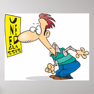 Affiche Homme Lecture D'Un Oeil