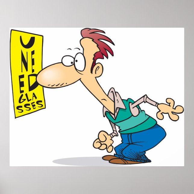 Affiche Homme Lecture D'Un Oeil (Devant)