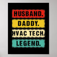 Homme mari papa HVAC Tech Legend Technicien HVAC
