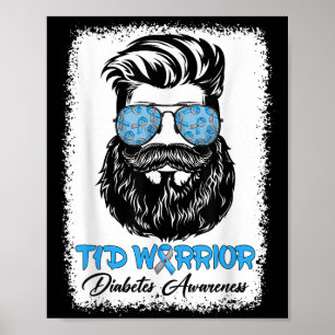Affiche Homme porteur T1d Guerrier Type 1 Sensibilisation