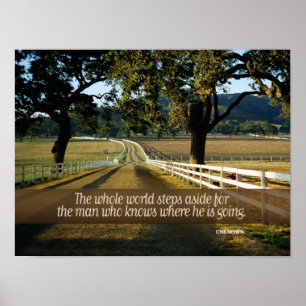 Affiche Homme qui connaît l'affiche inspirante