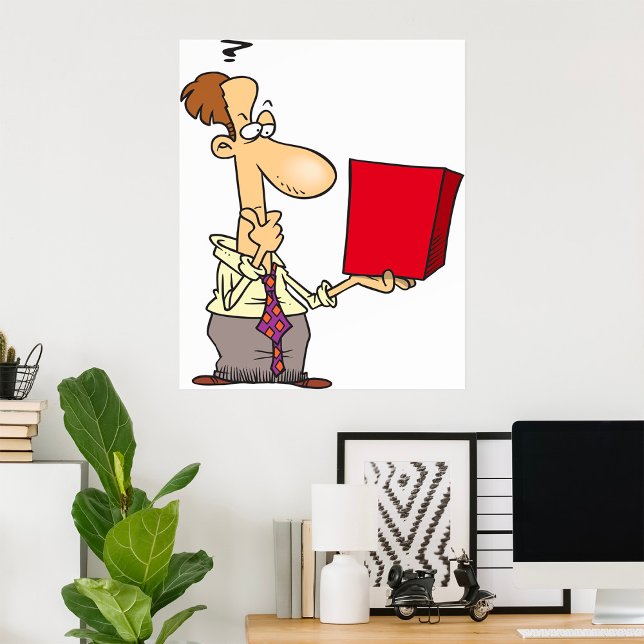 Affiche Homme Regardant Une Boîte (Créateur téléchargé)