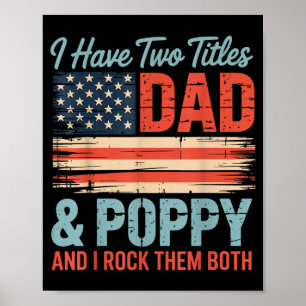 Affiche Homme Rétro J'ai Deux Titres Papa & Ppy Je Rentre