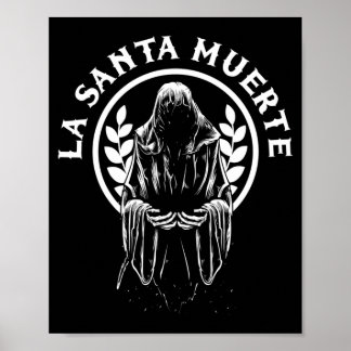 Affiche Homme Santa Muerte Mexique Calavera Squelette Crân