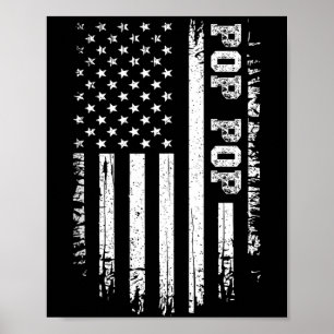Affiche Homme Vintage p-p Drapeau Américain 4 juillet USA