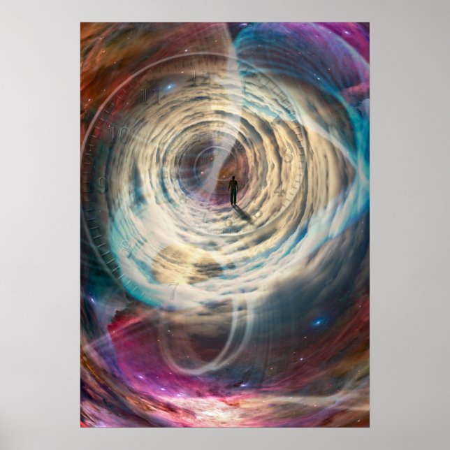 Affiche Homme voyageant dans le temps et l'espace (Devant)