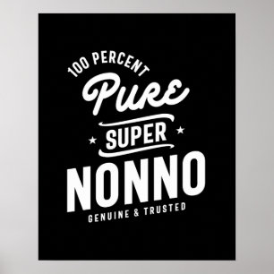 Affiche Hommes 100% Pure Super Nonno Cadeau