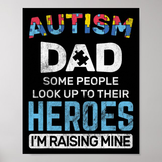 Affiche Hommes Autisme Papa Sensibilisation sur l'autisme  (Devant)